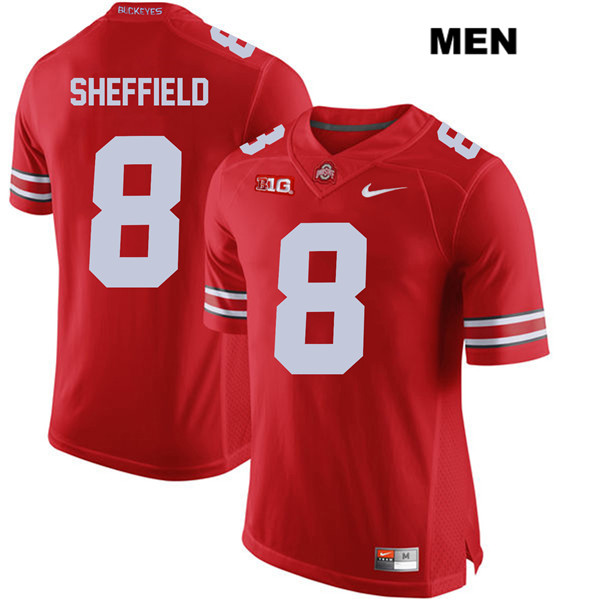 Ohio State Buckeyes Men's Kendall Sheffield #8 Red Authentic Nike College NCAA Stitched Football Jersey BP19R11OP